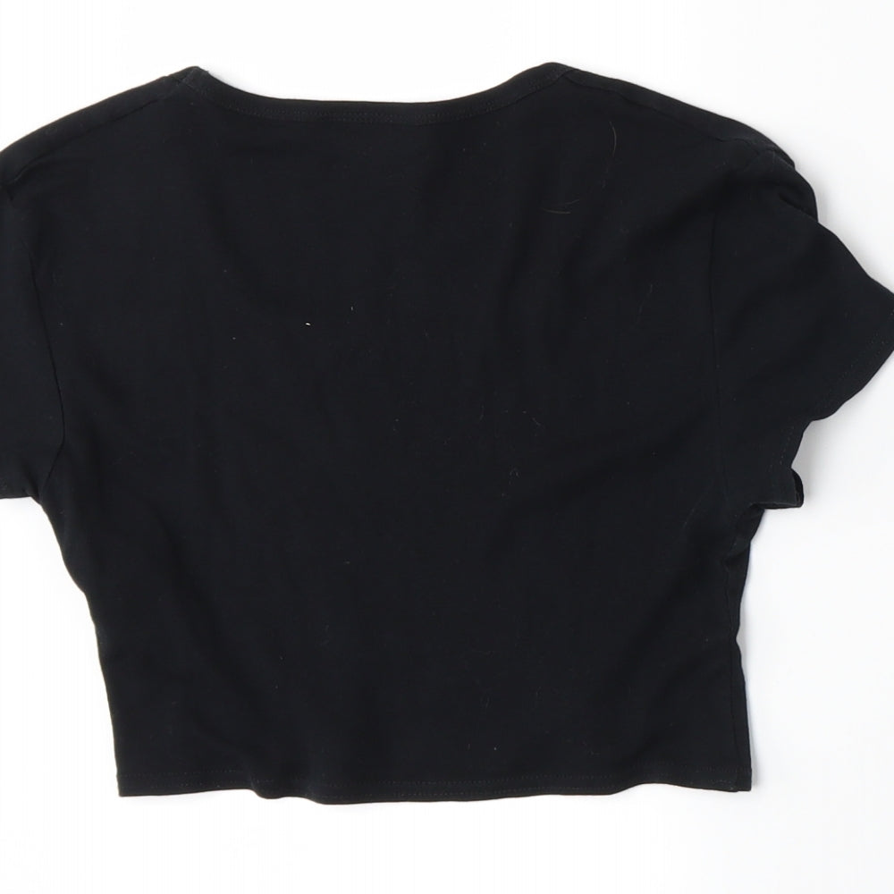 Topshop Womens Black   Basic T-Shirt Size 8