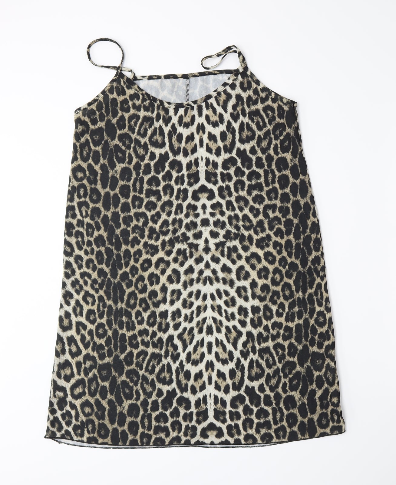 Quiz Womens Beige Animal Print  A-Line  Size 12