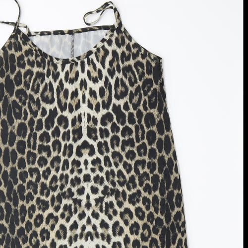 Quiz Womens Beige Animal Print  A-Line  Size 12