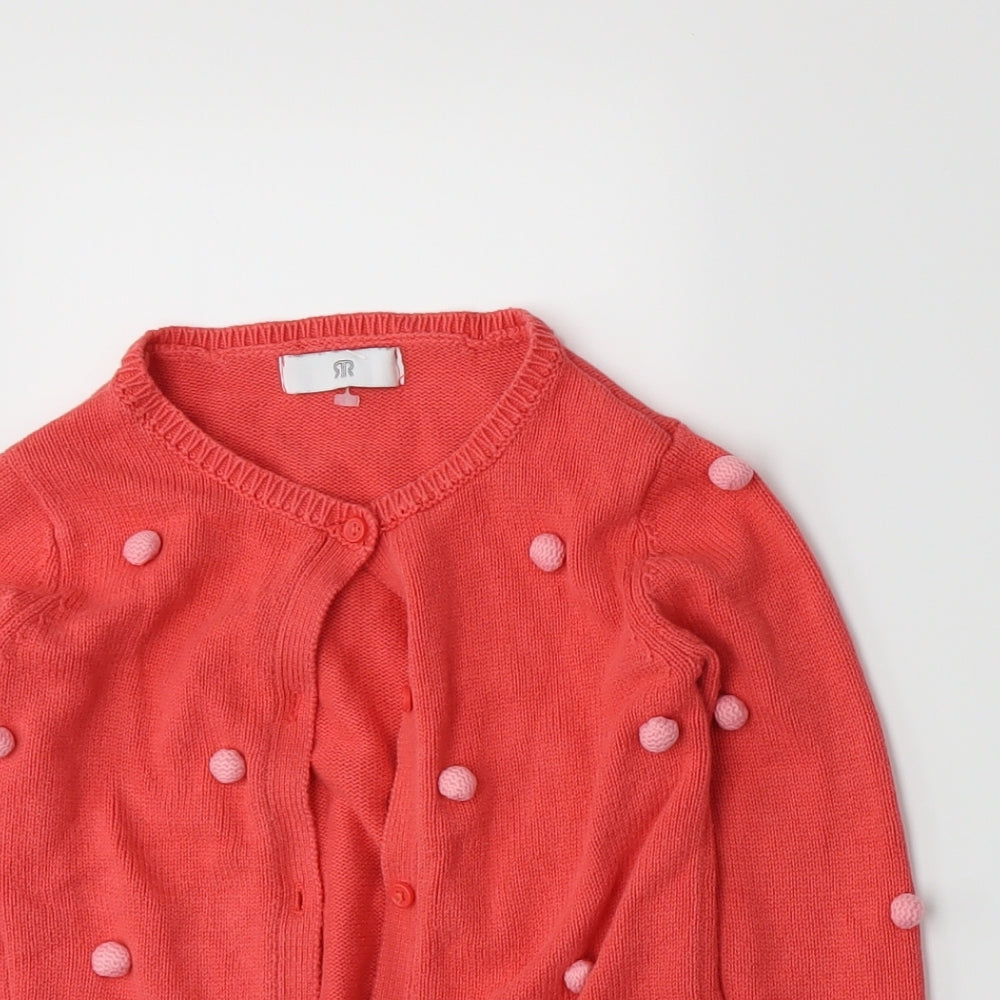 Preworn Girls Pink   Cardigan Jumper Size 3 Years