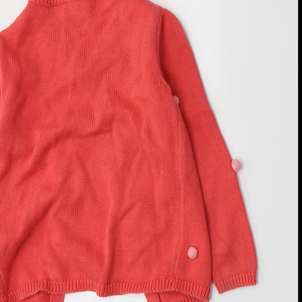 Preworn Girls Pink   Cardigan Jumper Size 3 Years