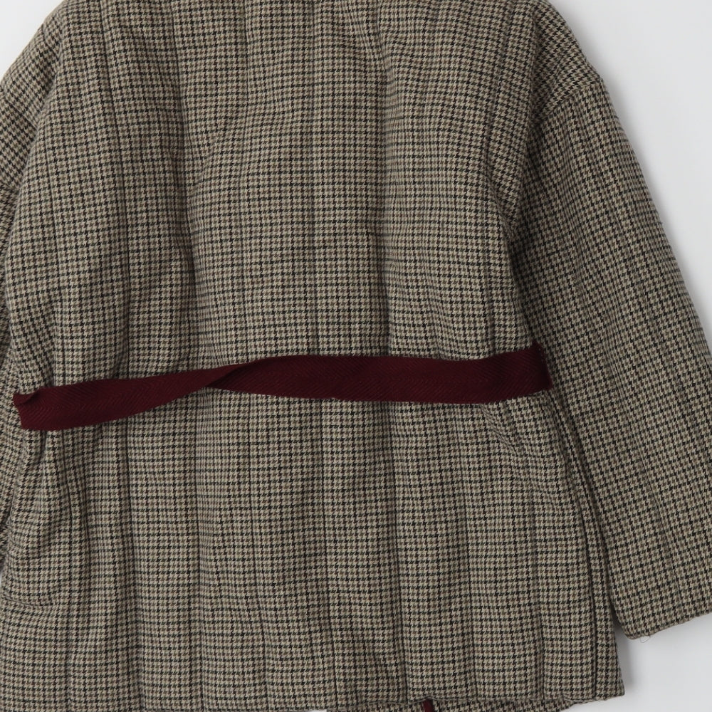 Zara Girls Beige Houndstooth  Jacket  Size 11-12 Years