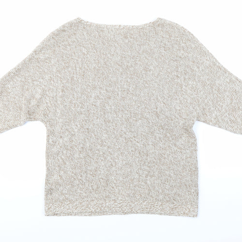 H&M Womens Beige  Knit Pullover Jumper Size XS
