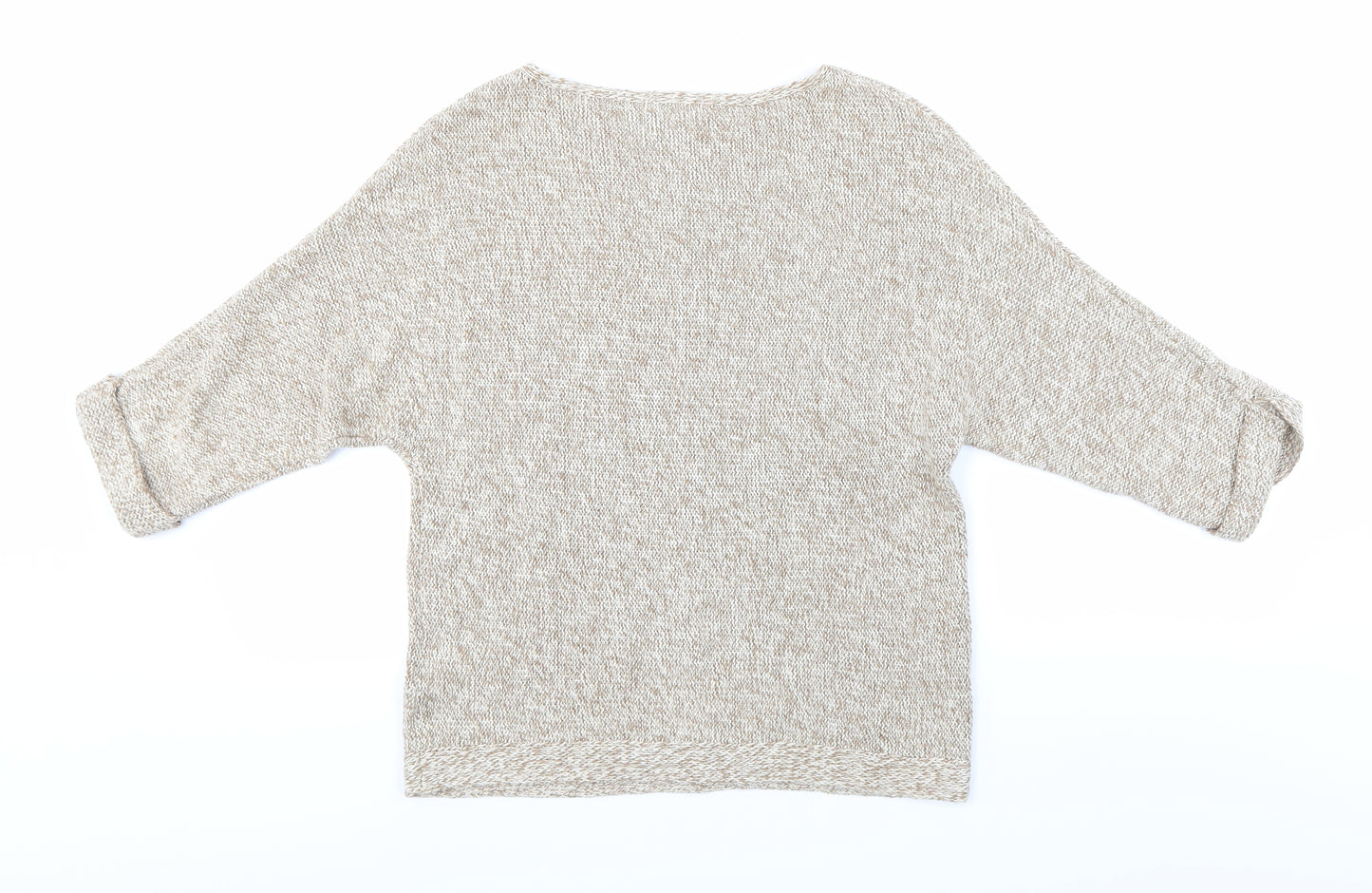 H&M Womens Beige  Knit Pullover Jumper Size XS