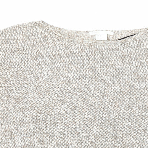 H&M Womens Beige  Knit Pullover Jumper Size XS