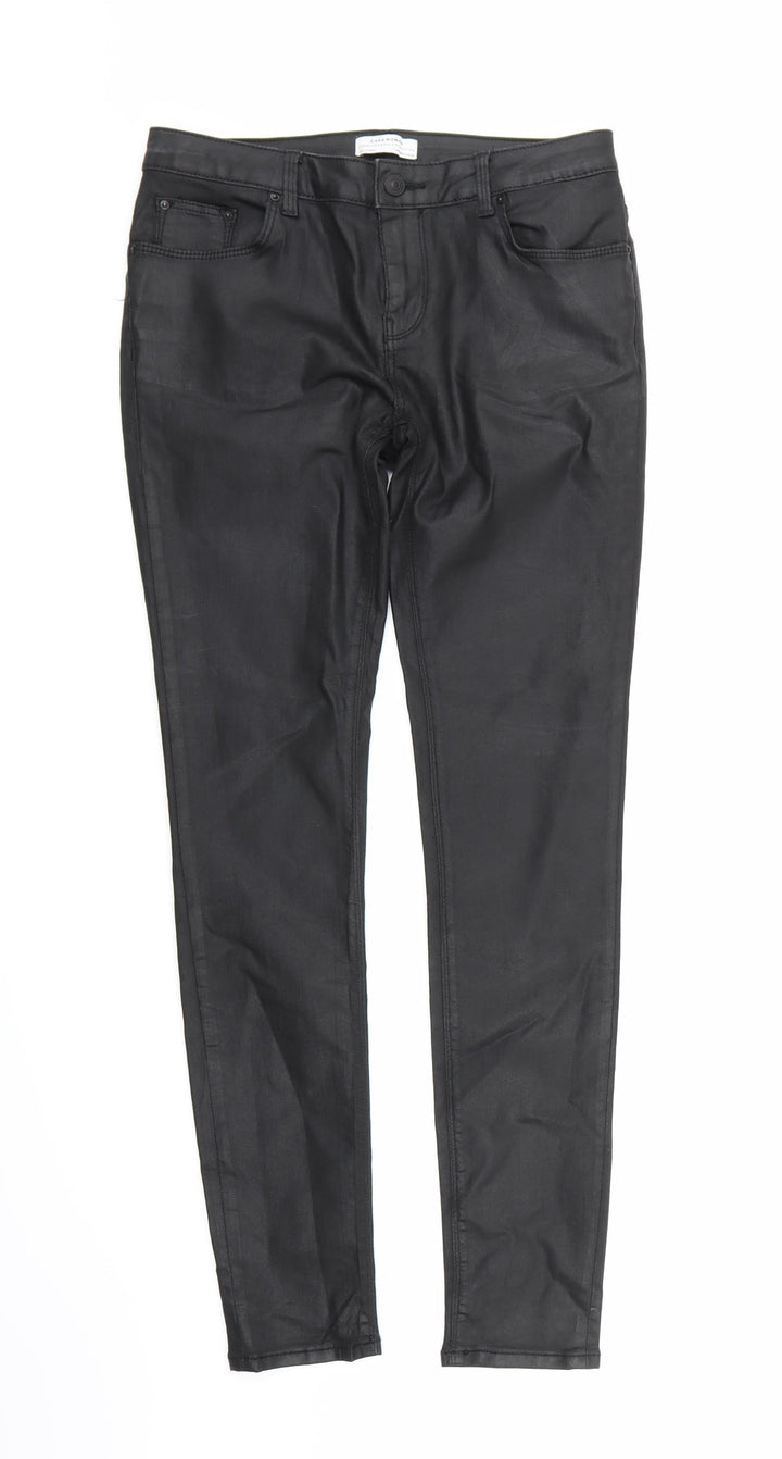Zara Womens Black Denim Skinny Jeans Size 8 L28 in