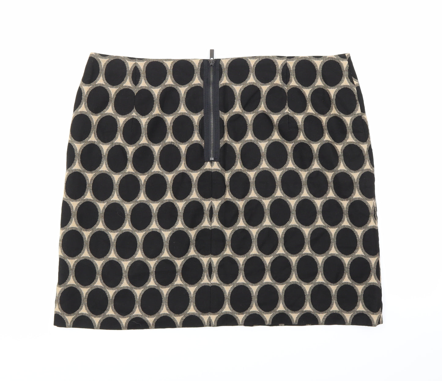 Marks and Spencer Womens Black Polka Dot  A-Line Skirt Size 18