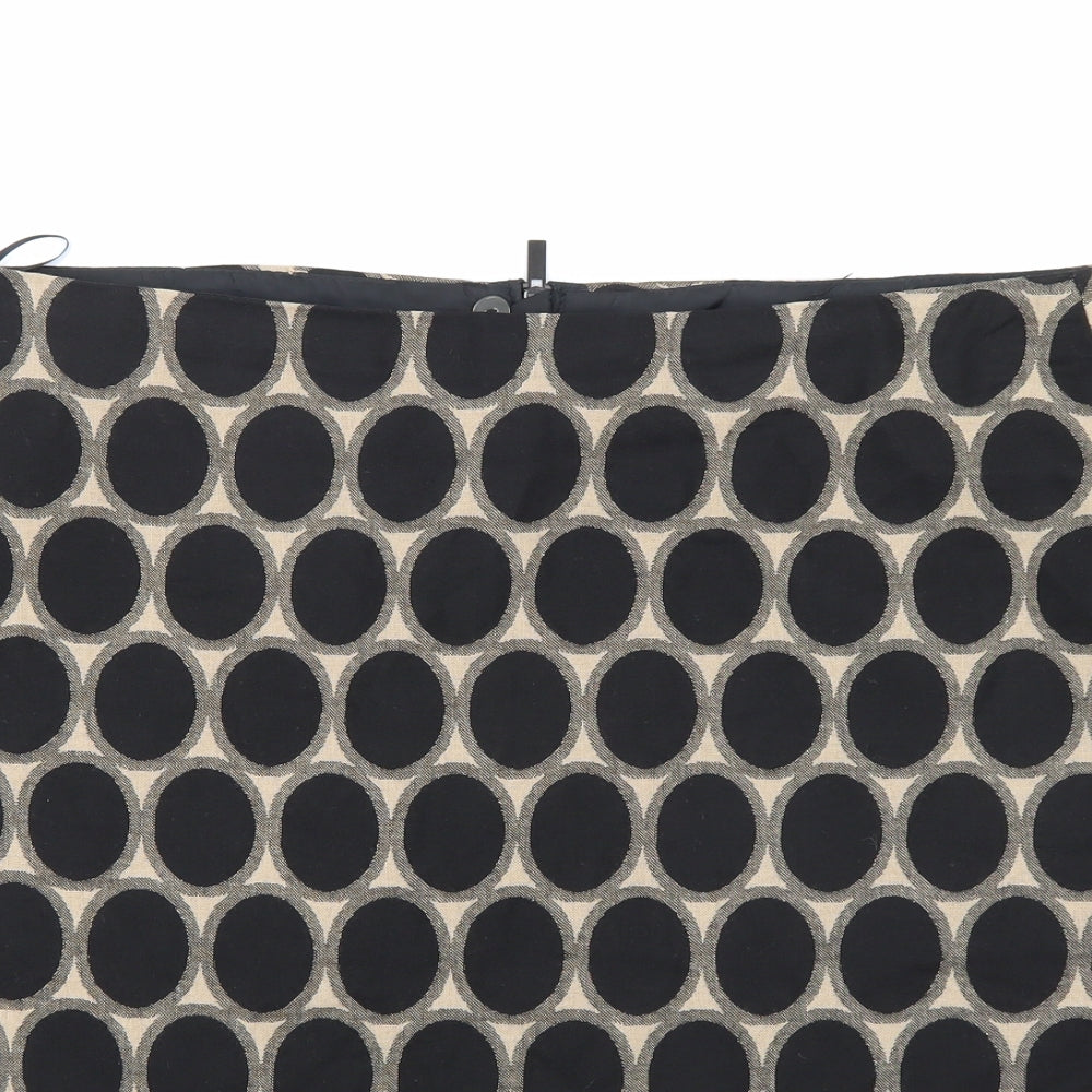 Marks and Spencer Womens Black Polka Dot  A-Line Skirt Size 18
