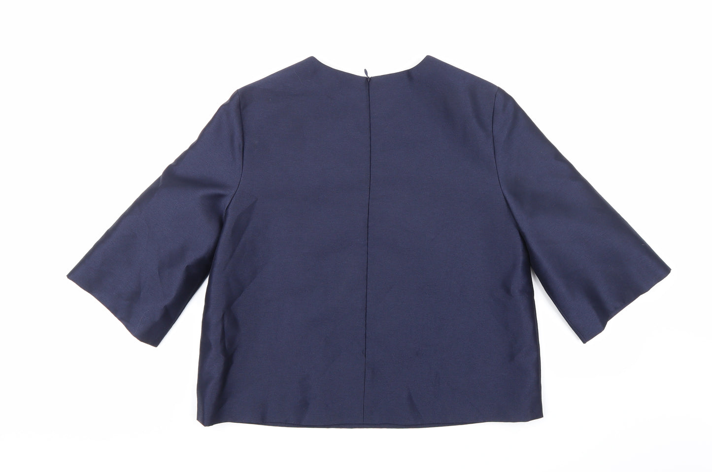 OCHE Womens Blue Floral  Basic Blouse Size M