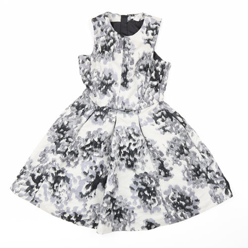 H&M Womens Grey   Skater Dress  Size 12