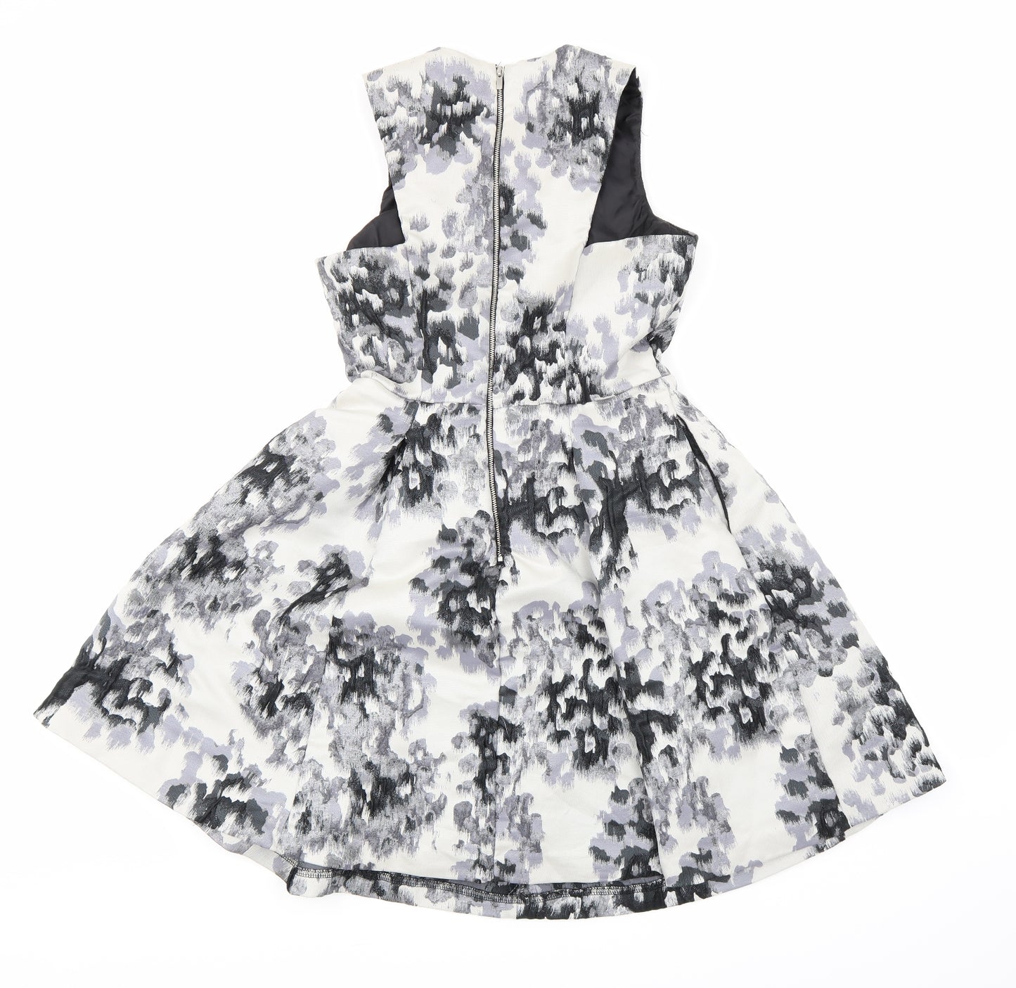 H&M Womens Grey   Skater Dress  Size 12