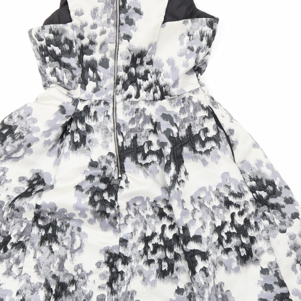 H&M Womens Grey   Skater Dress  Size 12