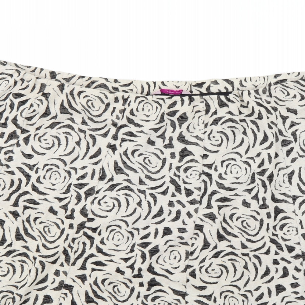 Per Uuna Womens Beige Floral  A-Line Skirt Size 22