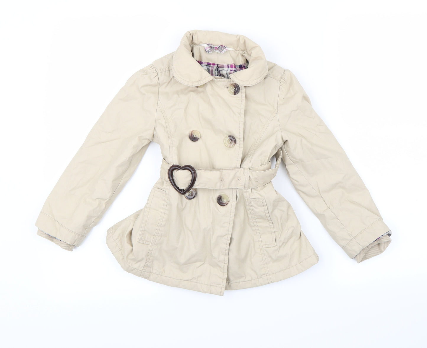 H&M Girls Beige   Trench Coat Coat Size 4-5 Years