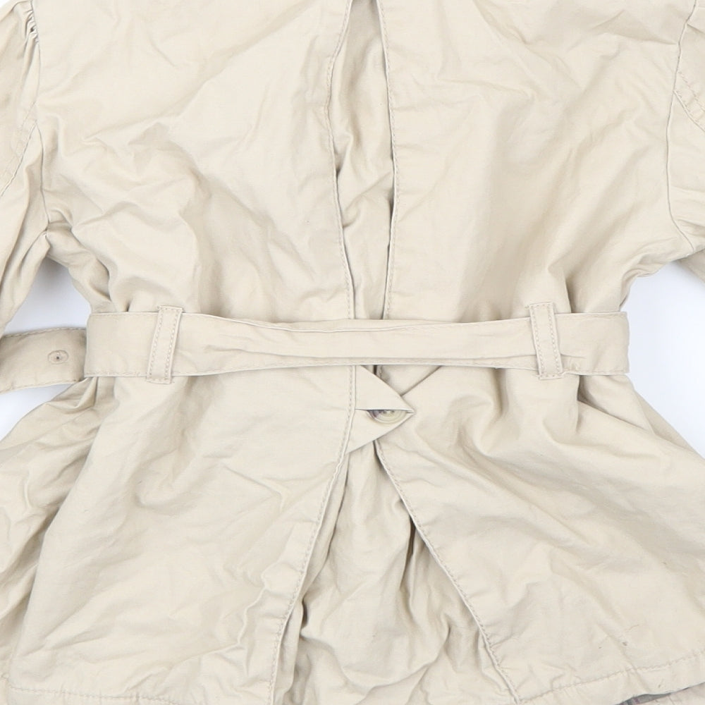H&M Girls Beige   Trench Coat Coat Size 4-5 Years