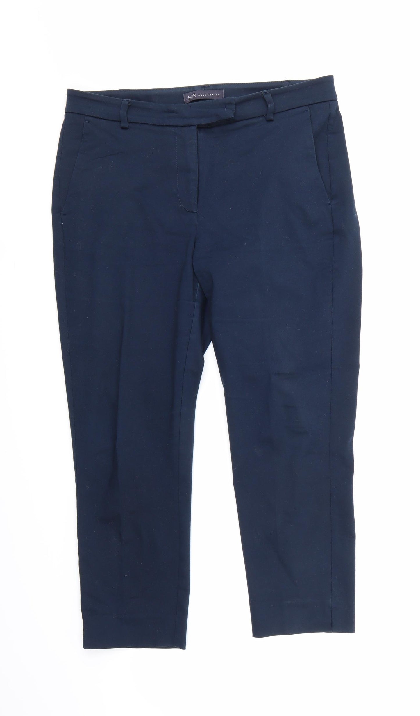 Marks and Spencer Womens Blue   Trousers  Size 12 L24 in