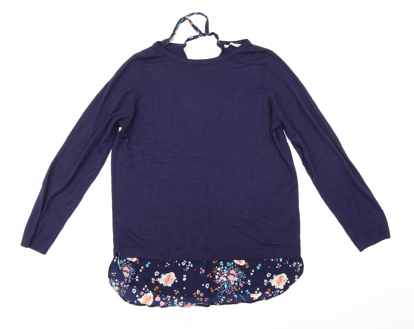 George Womens Blue  Knit Pullover Jumper Size 14