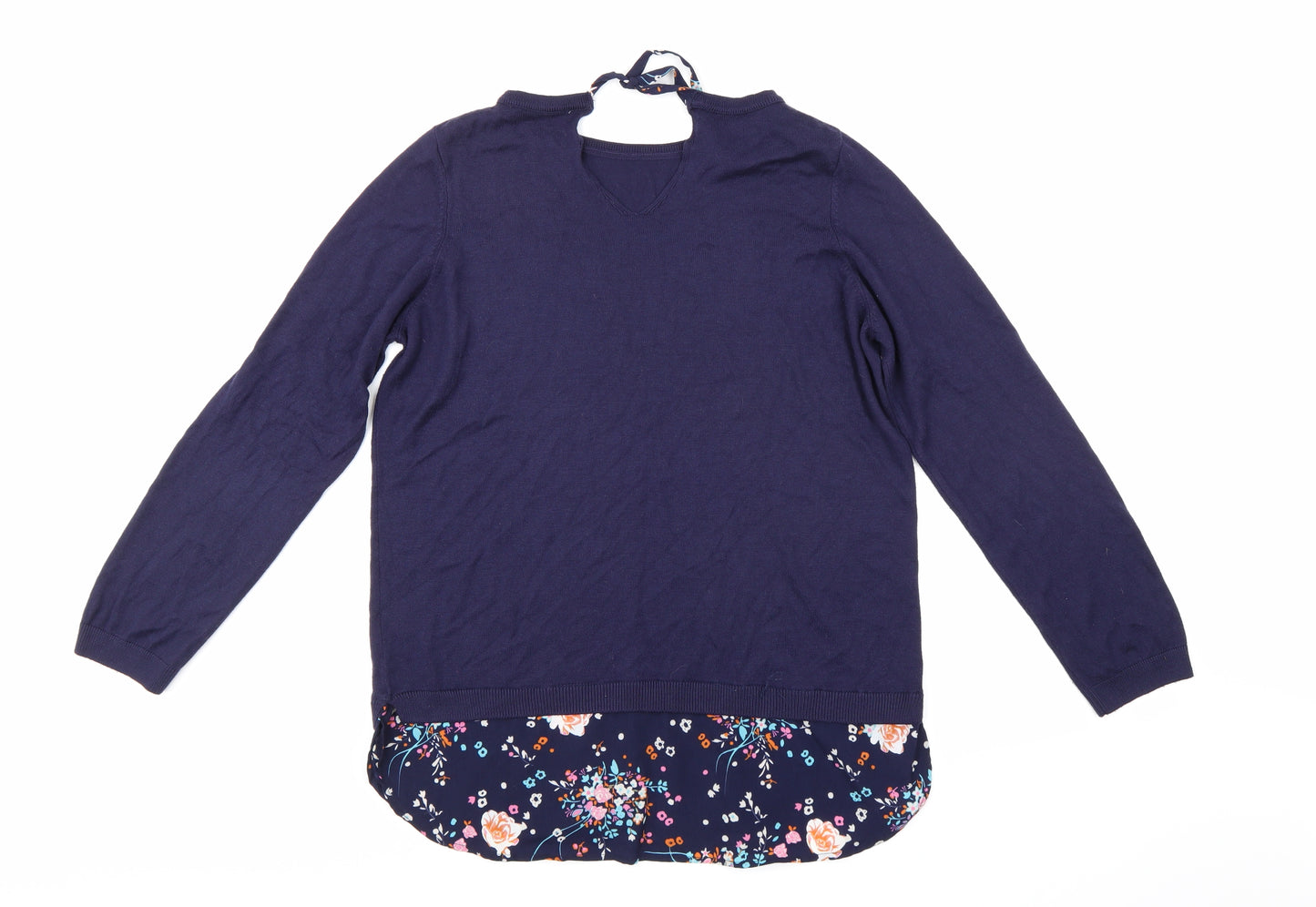 George Womens Blue  Knit Pullover Jumper Size 14
