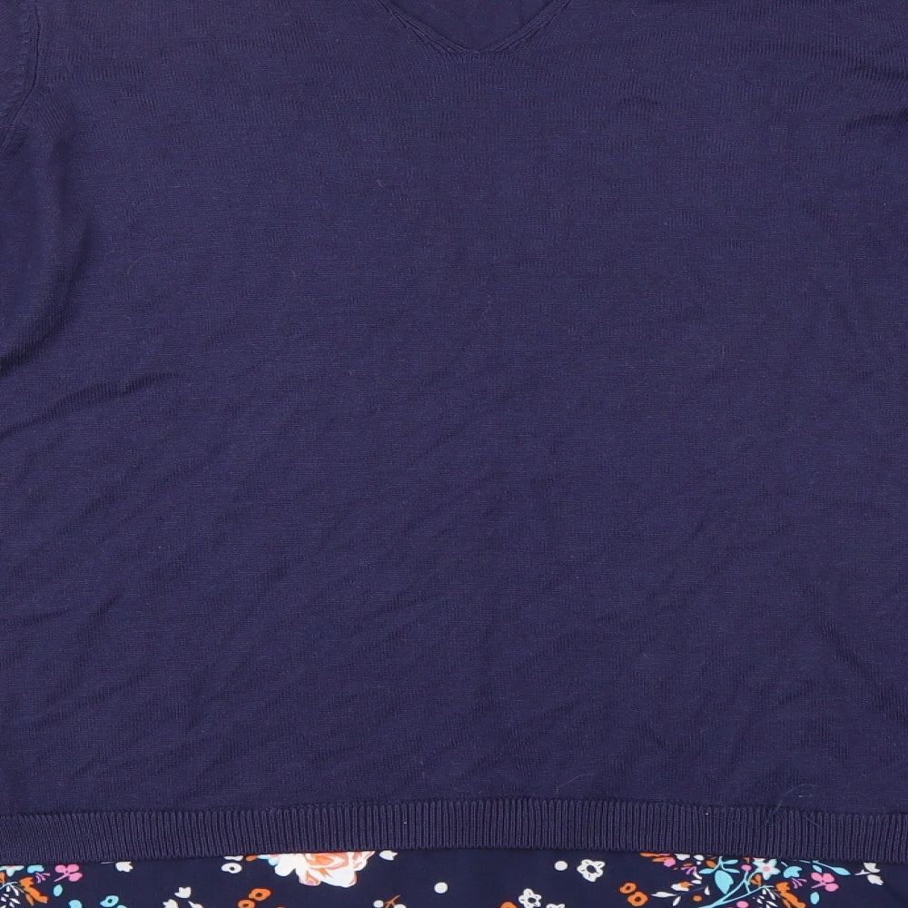 George Womens Blue  Knit Pullover Jumper Size 14