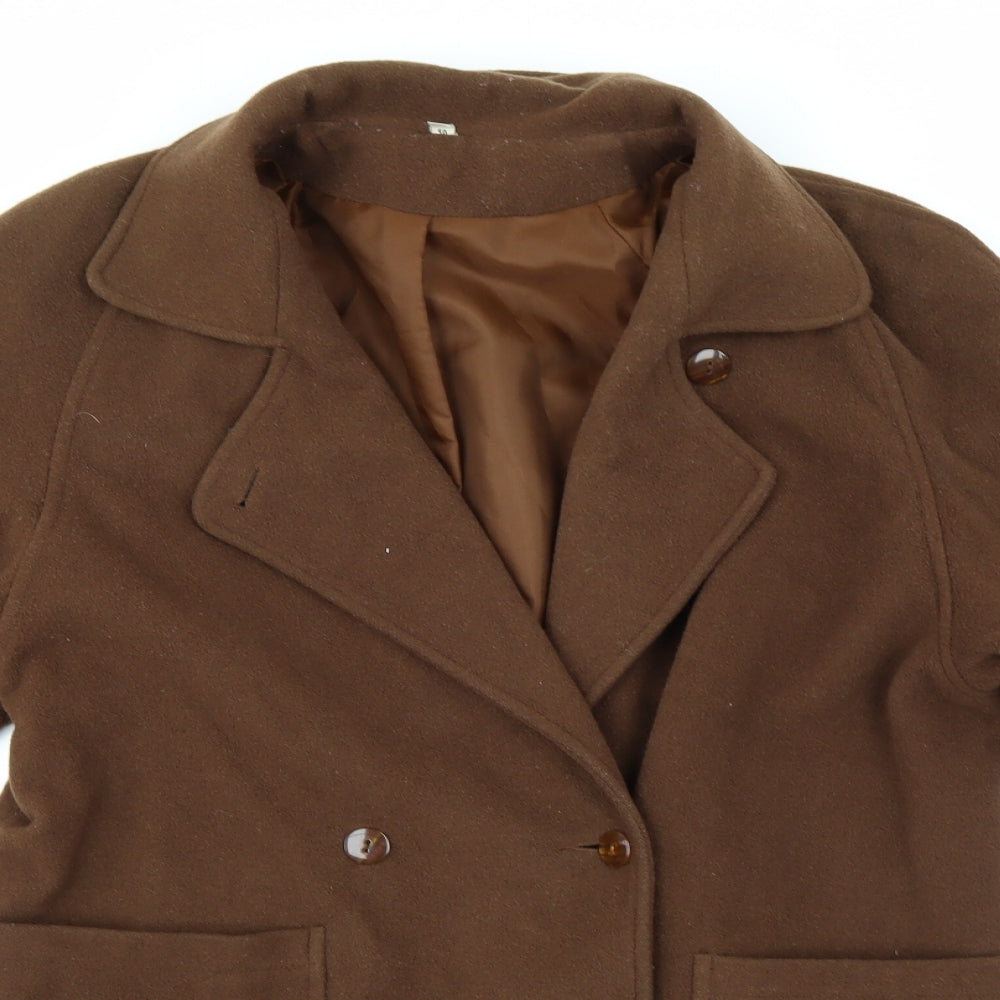 Preworn Womens Brown   Jacket Coat Size 10