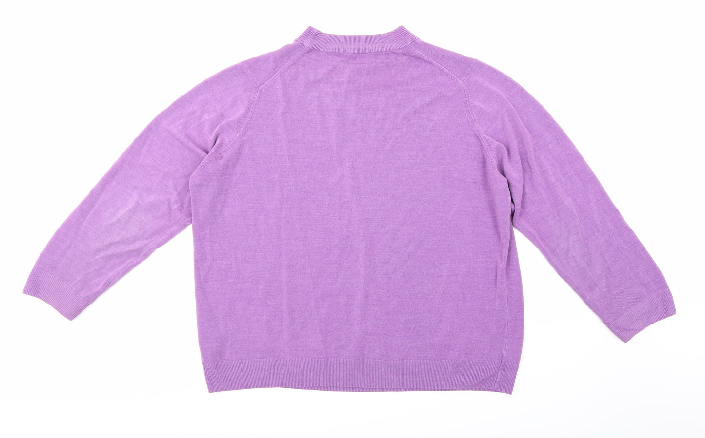 Marks and Spencer Womens Purple  Knit Pullover Jumper Size 24
