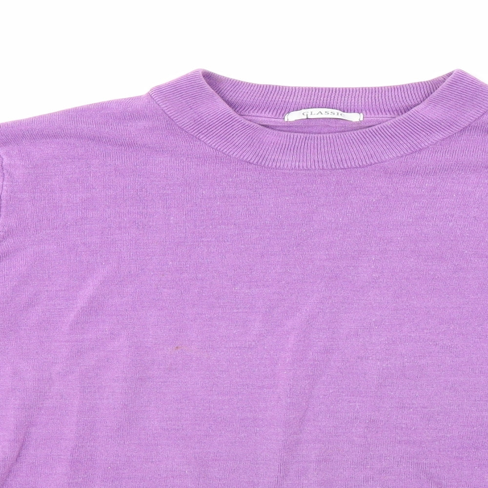 Marks and Spencer Womens Purple  Knit Pullover Jumper Size 24