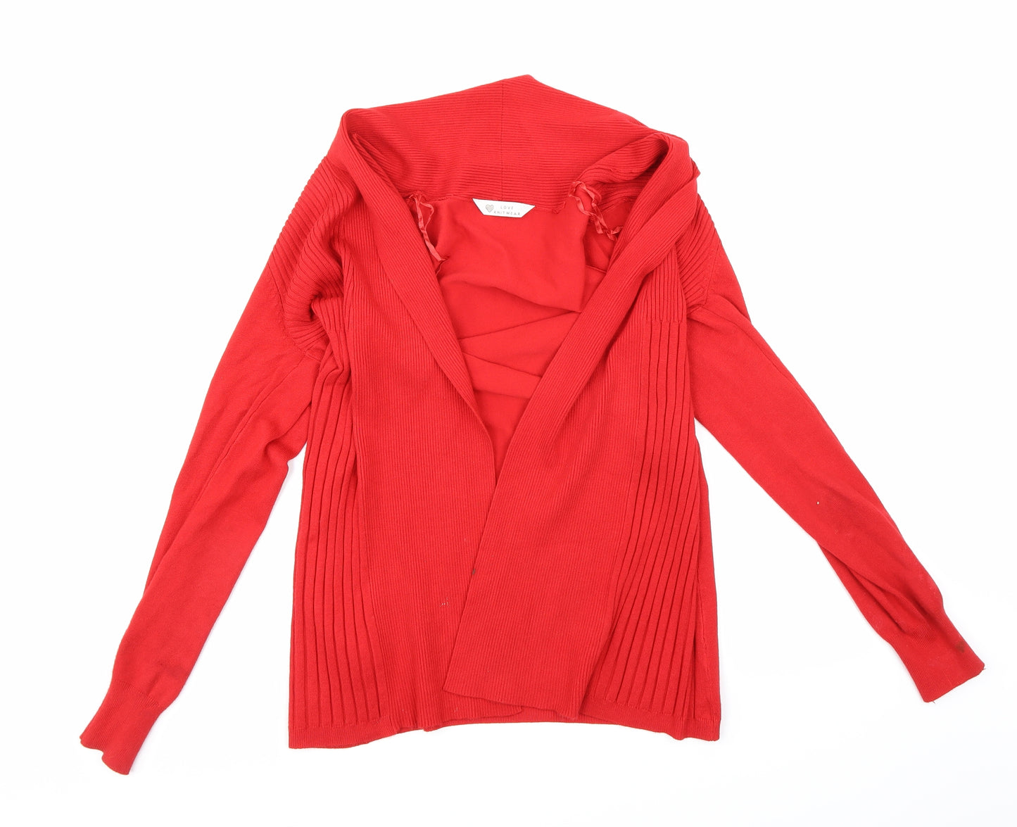 BHS Womens Red  Knit Cardigan Jumper Size 8