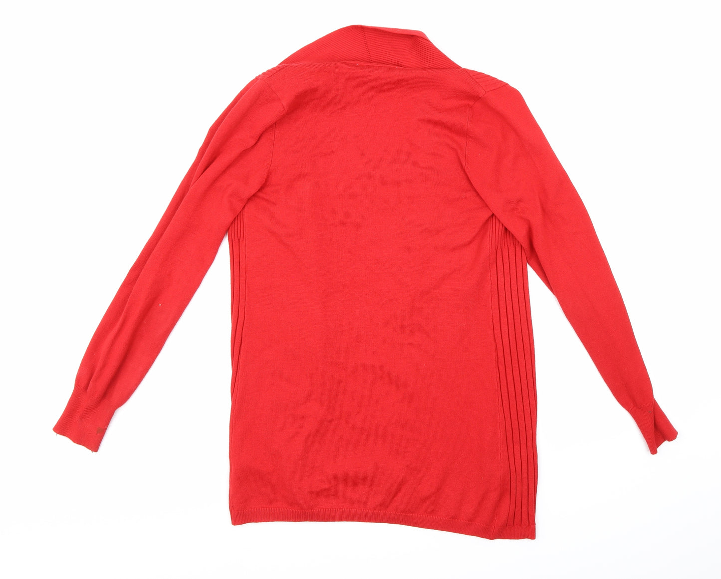 BHS Womens Red  Knit Cardigan Jumper Size 8