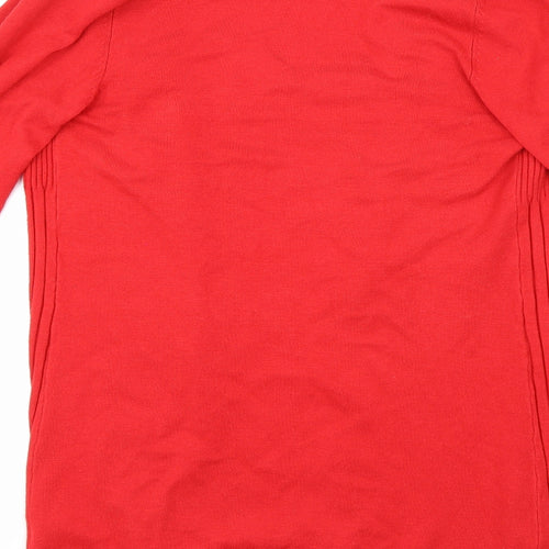BHS Womens Red  Knit Cardigan Jumper Size 8