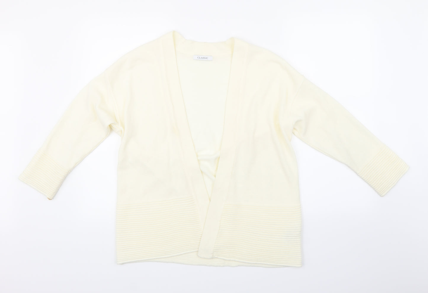 Marks and Spencer Womens Beige  Knit Cardigan Jumper Size 14  - Cream