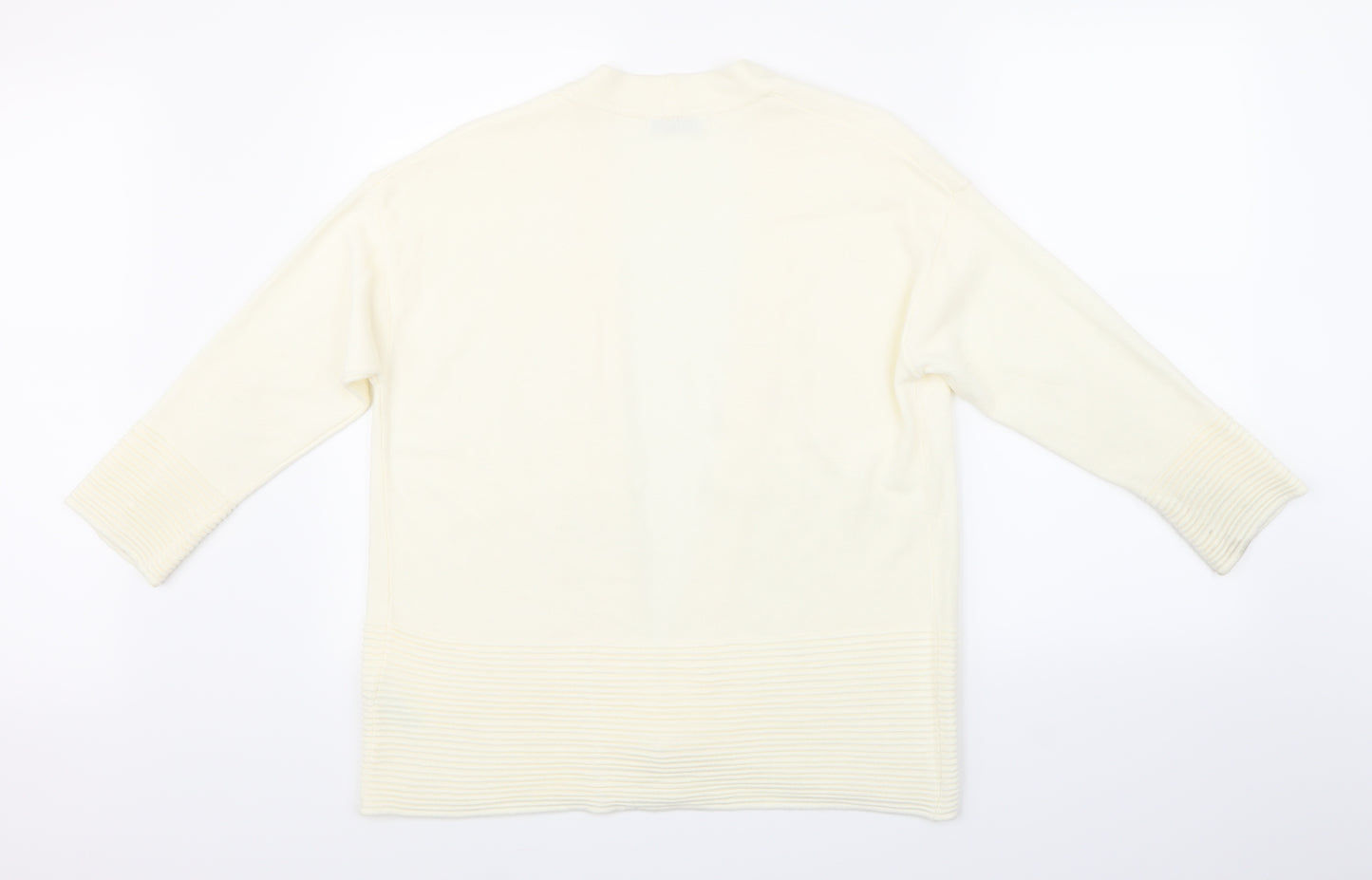 Marks and Spencer Womens Beige  Knit Cardigan Jumper Size 14  - Cream