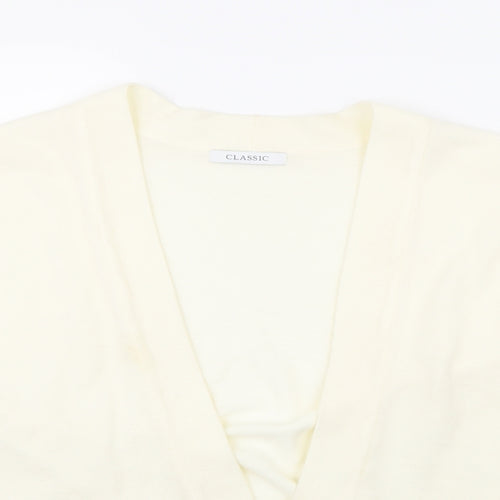 Marks and Spencer Womens Beige  Knit Cardigan Jumper Size 14  - Cream