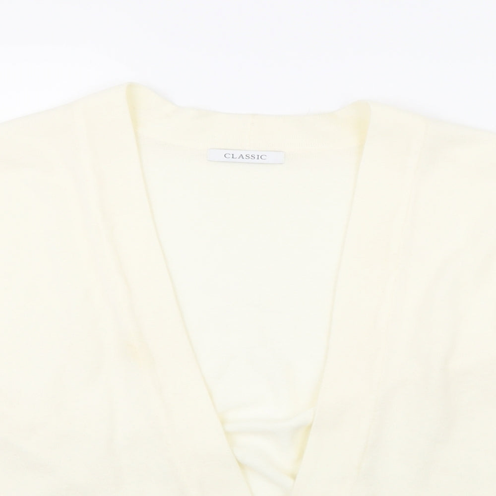 Marks and Spencer Womens Beige  Knit Cardigan Jumper Size 14  - Cream