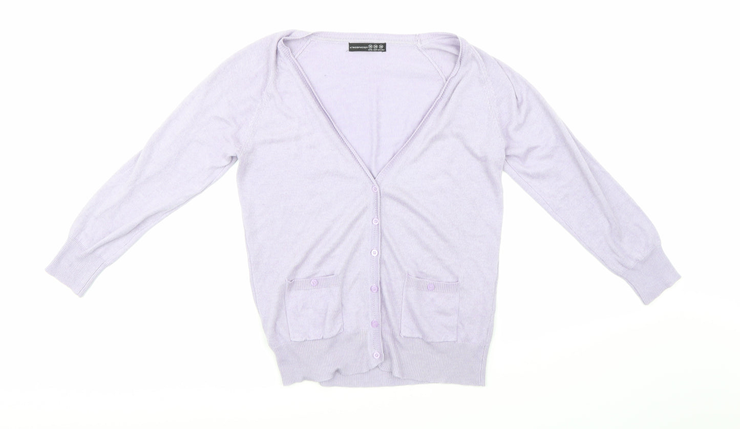 Atmosphere Womens Purple  Knit Cardigan Jumper Size 10