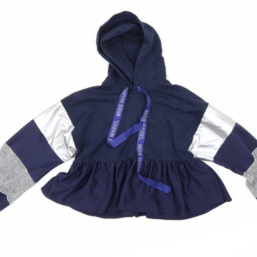 Mabel Doll Girls Blue   Henley Hoodie Size XL