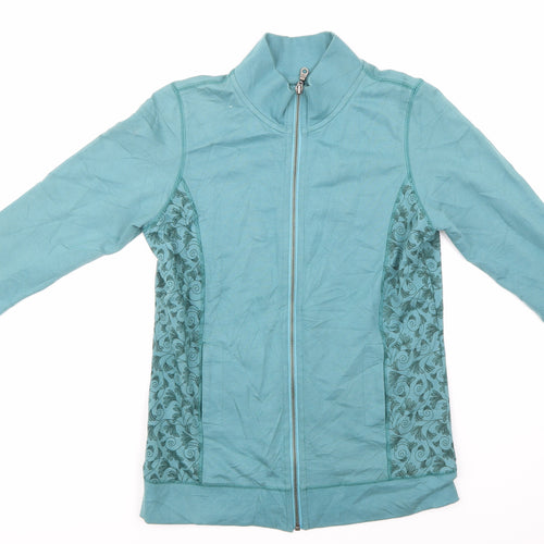 Traidcraft Womens Blue   Full Zip Sweatshirt Size 10