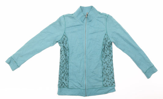 Traidcraft Womens Blue   Full Zip Sweatshirt Size 10