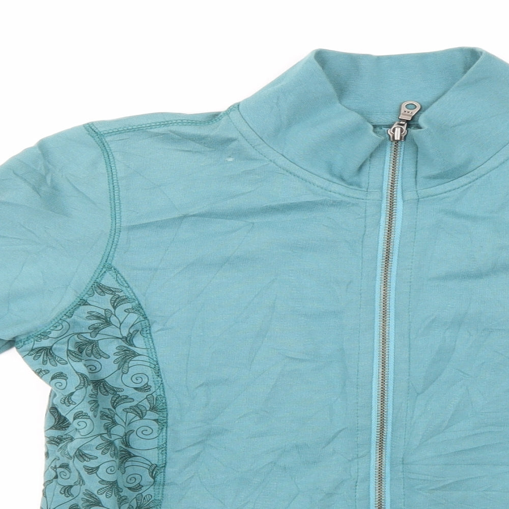 Traidcraft Womens Blue   Full Zip Sweatshirt Size 10