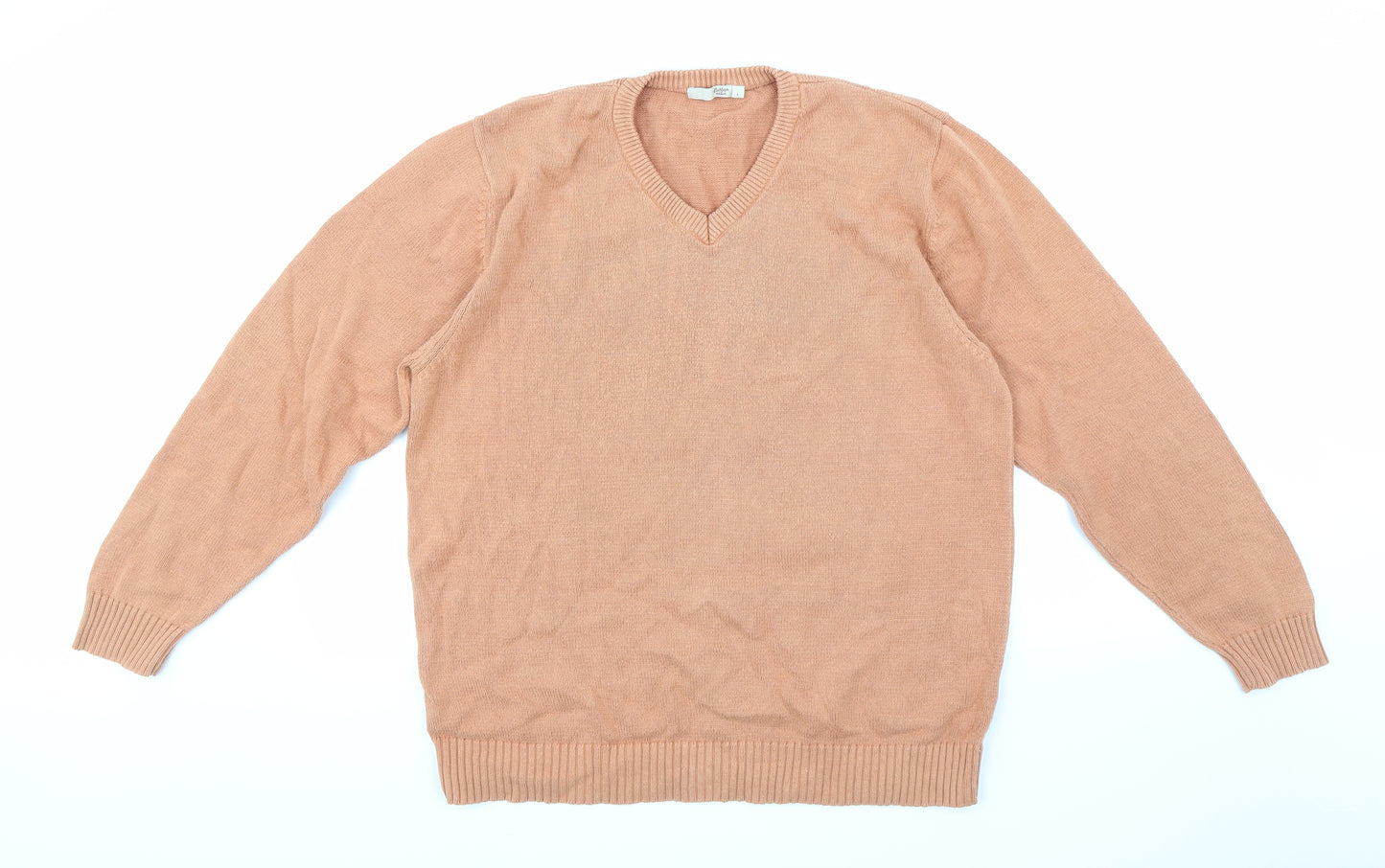 Cotton Traders Girls Orange  Knit Pullover Jumper Size L