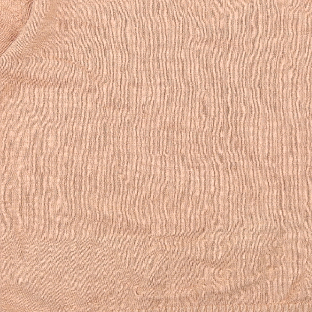Cotton Traders Girls Orange  Knit Pullover Jumper Size L