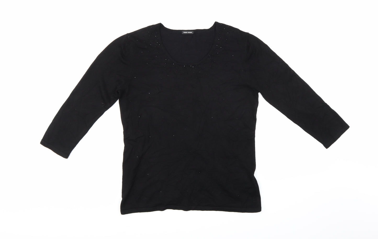 Gerry Weber Womens Black  Knit Pullover Jumper Size 16
