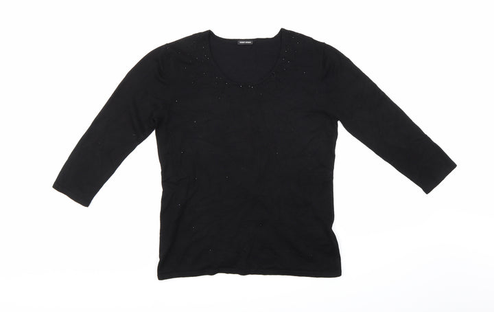 Gerry Weber Womens Black  Knit Pullover Jumper Size 16