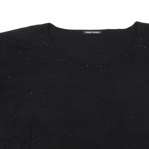 Gerry Weber Womens Black  Knit Pullover Jumper Size 16