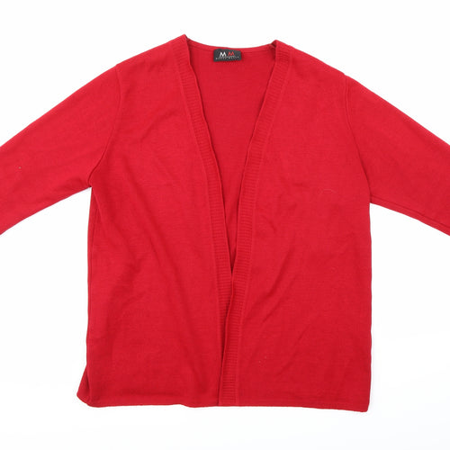 Mandy Marsh Womens Red  Knit Cardigan Jumper Size M