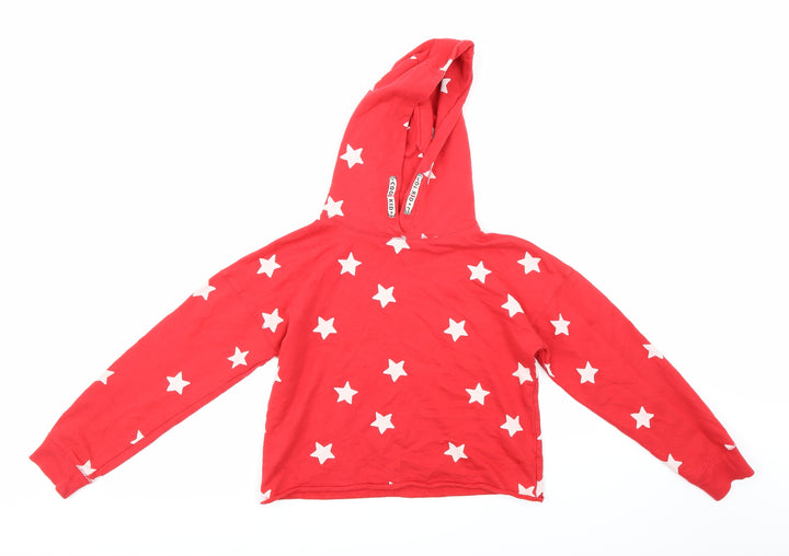 Matalan Girls Red   Pullover Hoodie Size 11 Years