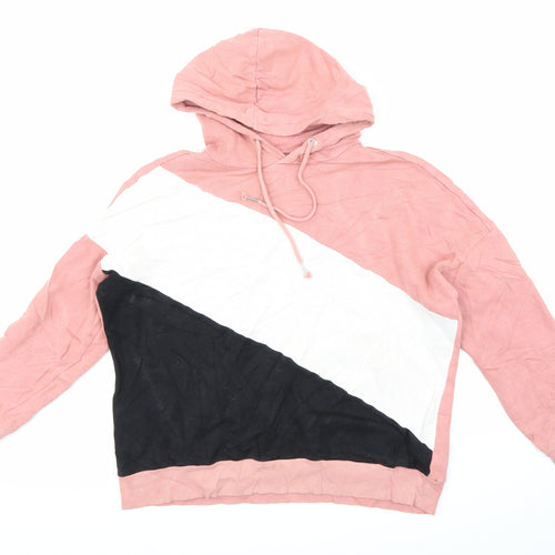 Boohoo Womens Pink   Pullover Hoodie Size S