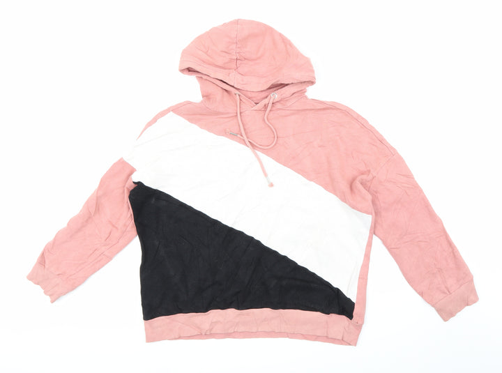 Boohoo Womens Pink Pullover Hoodie Size S