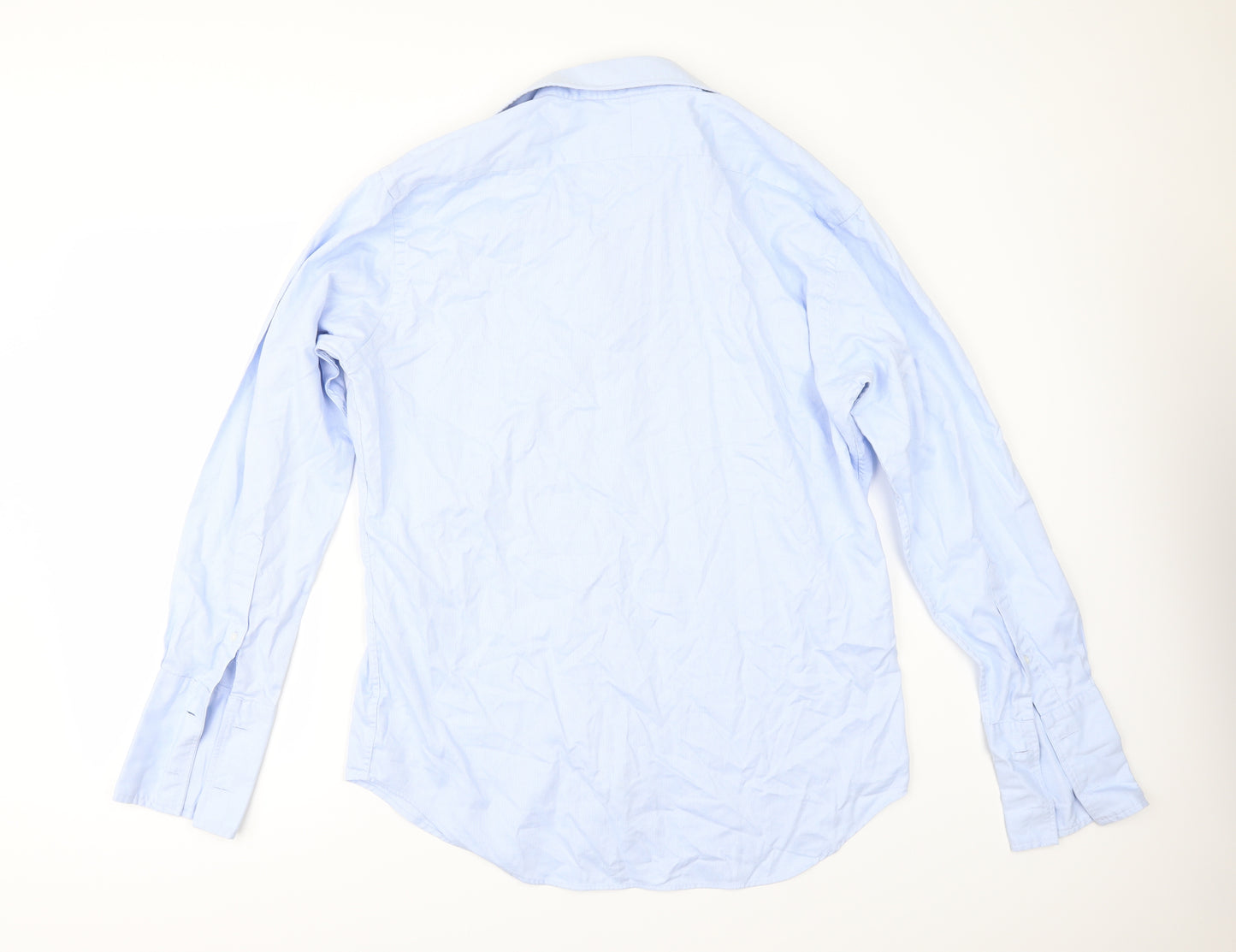 T.M.Lewin Mens Blue    Dress Shirt Size 17