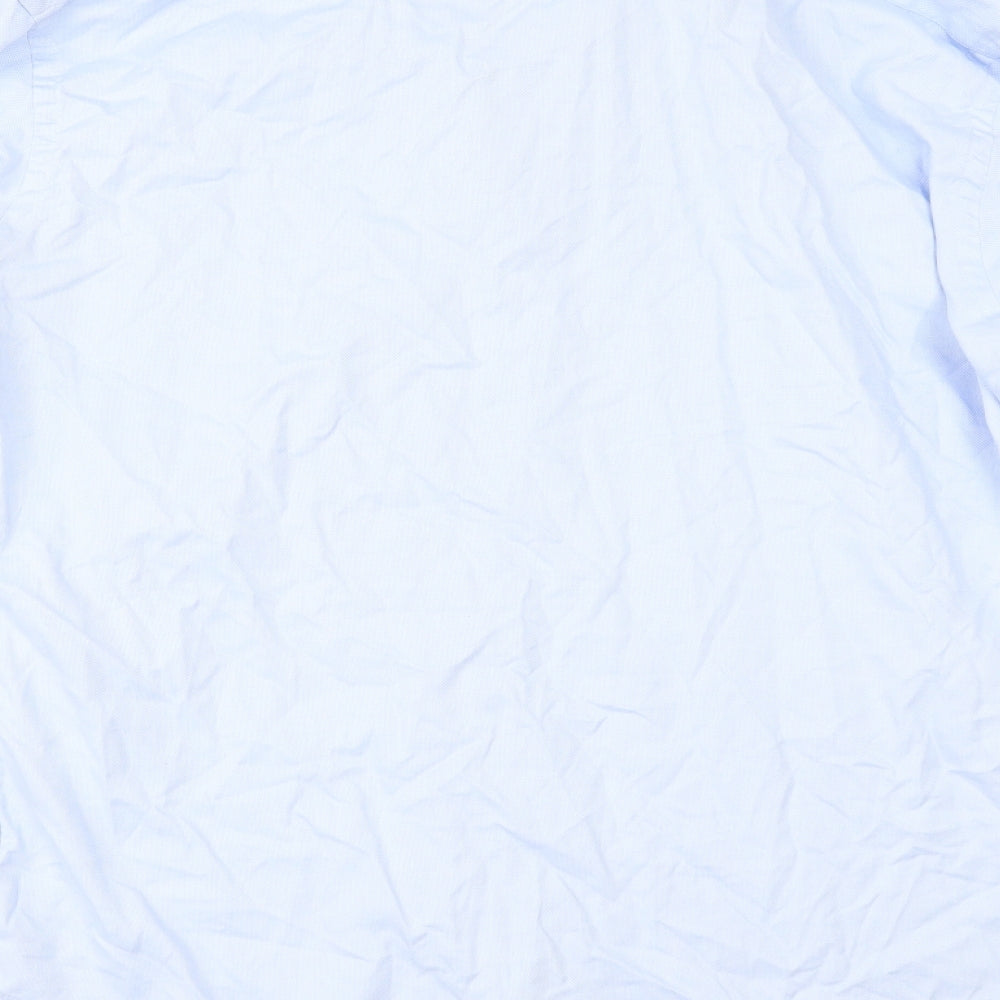 T.M.Lewin Mens Blue    Dress Shirt Size 17