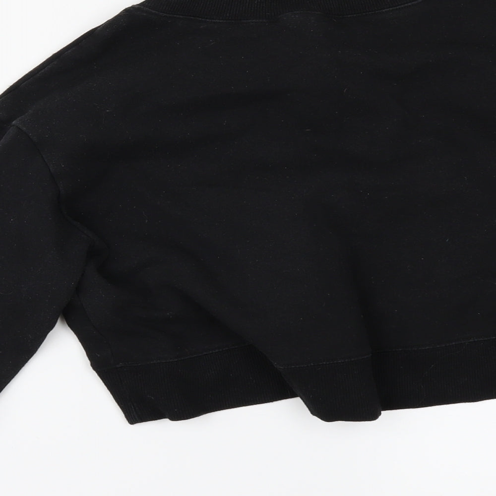Divided by H&M Womens Black   Pullover Sweatshirt Size XS  - CROPPED